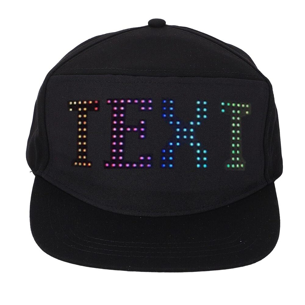 6103 Dot Array Color LED Programmable Display Screen Hat with Mobile APP - Picture 2 of 9